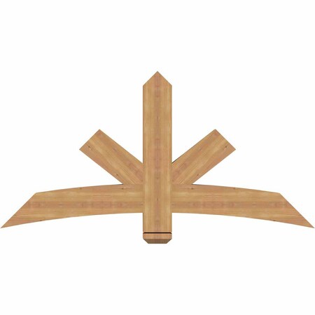 Ekena Millwork Alberta Smooth Timber Gable Bracket, Western Red Cedar, 60"W x 30"H x 3 1/2"D x 5 1/2"F, 12/12 Pitch GBW060X30X0406ALB00SWR